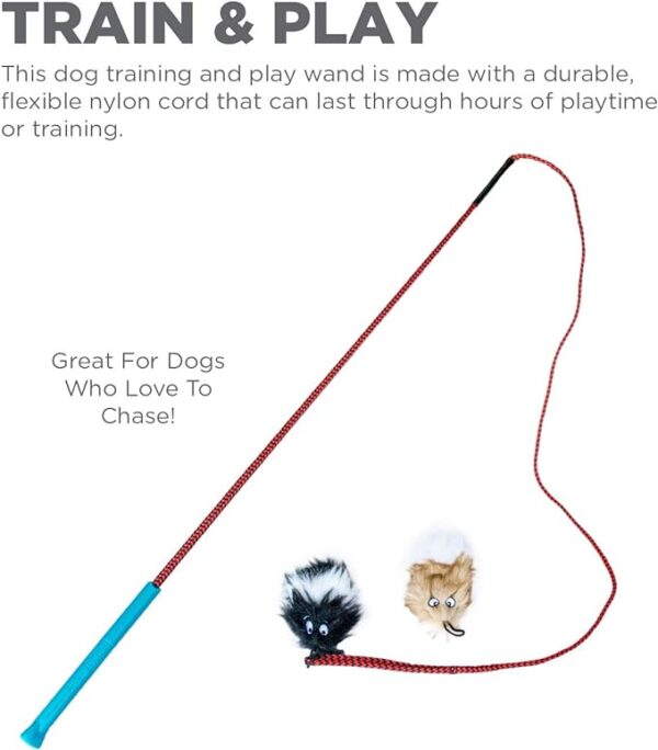 Outward Hound Tail Teaser Durable Dog Wand with Soft Plush Toys - Image 3